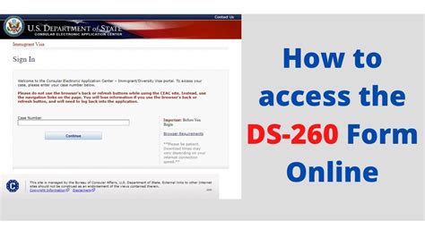 Submit Your Immigrant Visa and Alien Registration Application. . Ds260 login